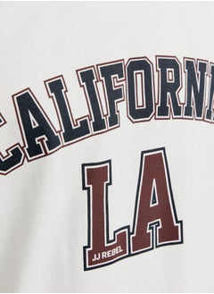 JJ Rebel California Print Round Neck Boxy T-Shirt  - Image 3