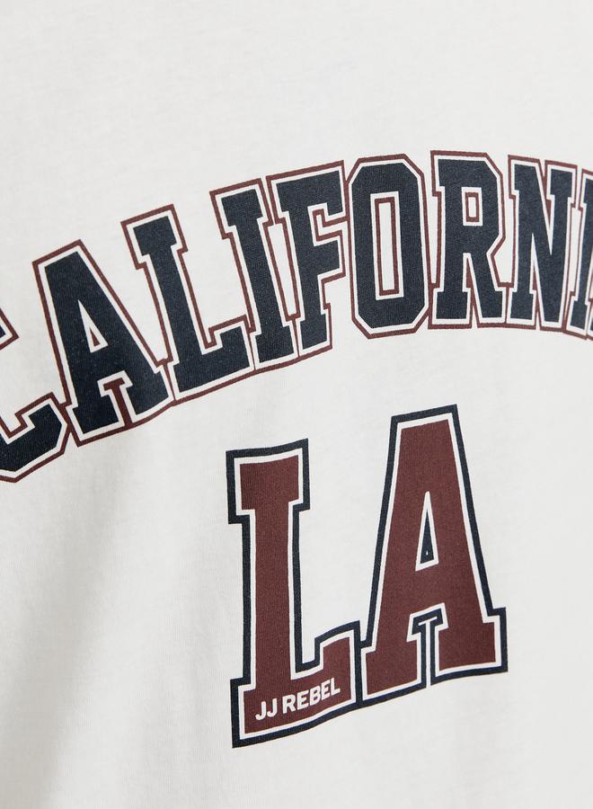 JJ Rebel California Print Round Neck Boxy T-Shirt  - Image 3