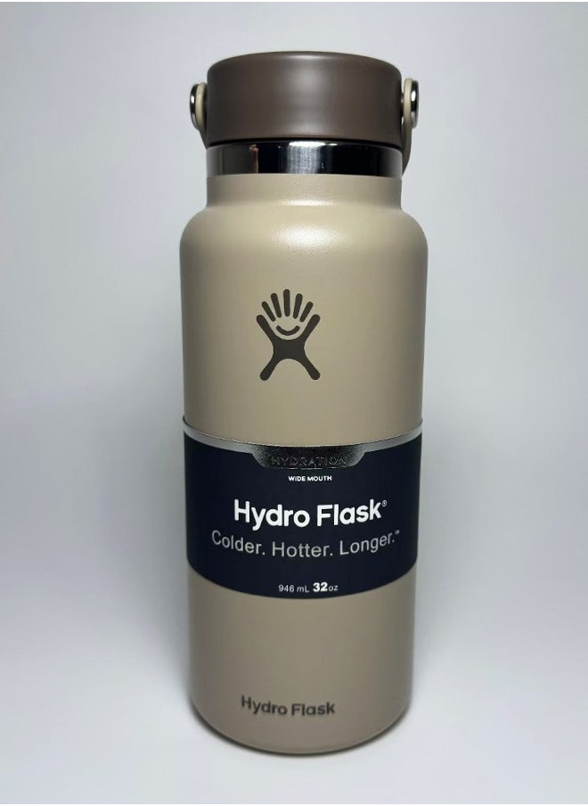 Hydro Flask 32OZ(946ml)Wide Mouth leakproof insulated stainless steel hot water bottle mug with sip lid for hot drinks, tea, coffee on the go to work, school, car, travel and sports  - Image 1