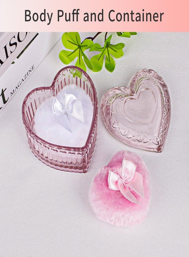 Gsteng Large Body Powder Puffs and Containers, Crystal Clear Reusable Dusting Powder Case with Washable Velvet Face Body Glitter Soft Puffs Wet and Dry Makeup - Image 3