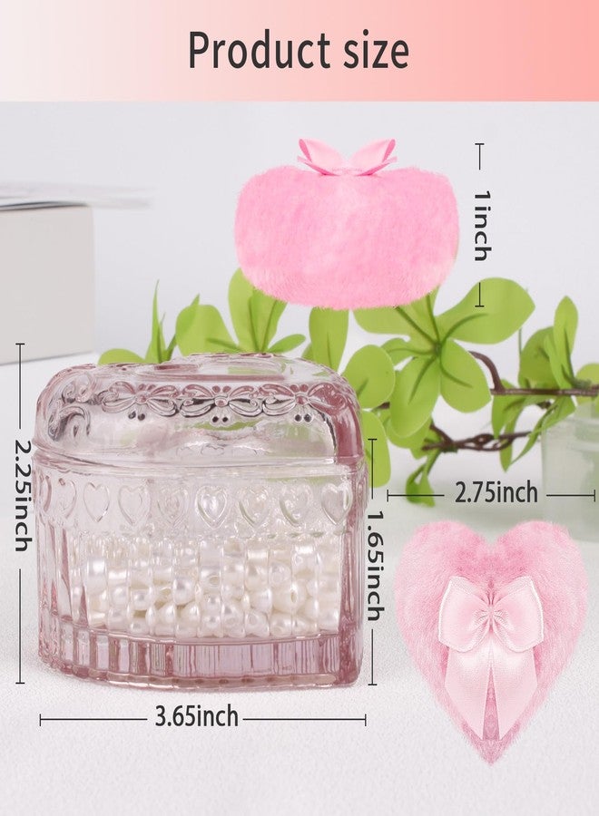 Gsteng Large Body Powder Puffs and Containers, Crystal Clear Reusable Dusting Powder Case with Washable Velvet Face Body Glitter Soft Puffs Wet and Dry Makeup - Image 2