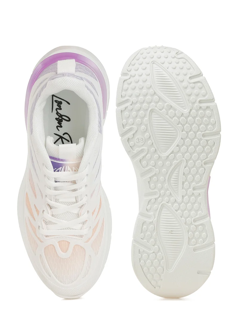 London Rag Flyknit Chunky Sneakers in Purple