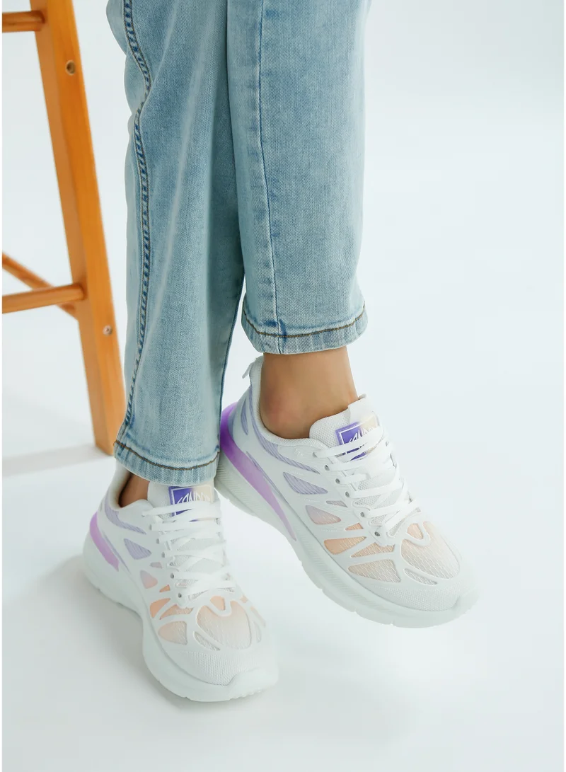 London Rag Flyknit Chunky Sneakers in Purple