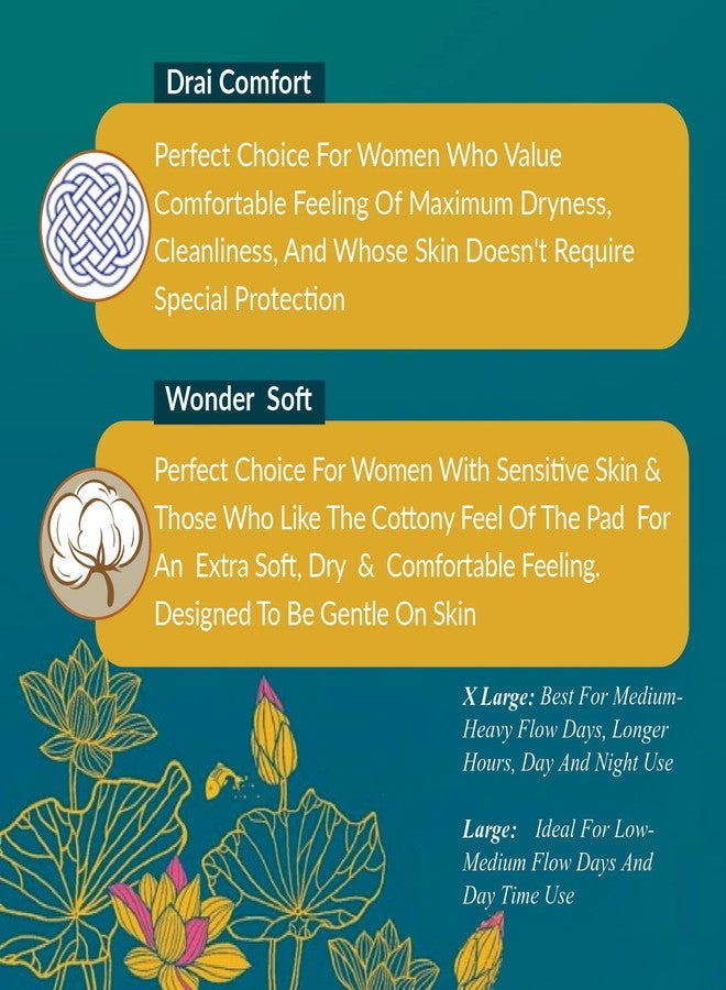 Tinkle Drai-Comfort Teenage Sanitary Pads for Girls | Leak Proof Soft Dry Top Cover | Pack of 60 | Rash Free Period Pads for Teens | Super Absorbent | Small/Regular 240mm - Image 2