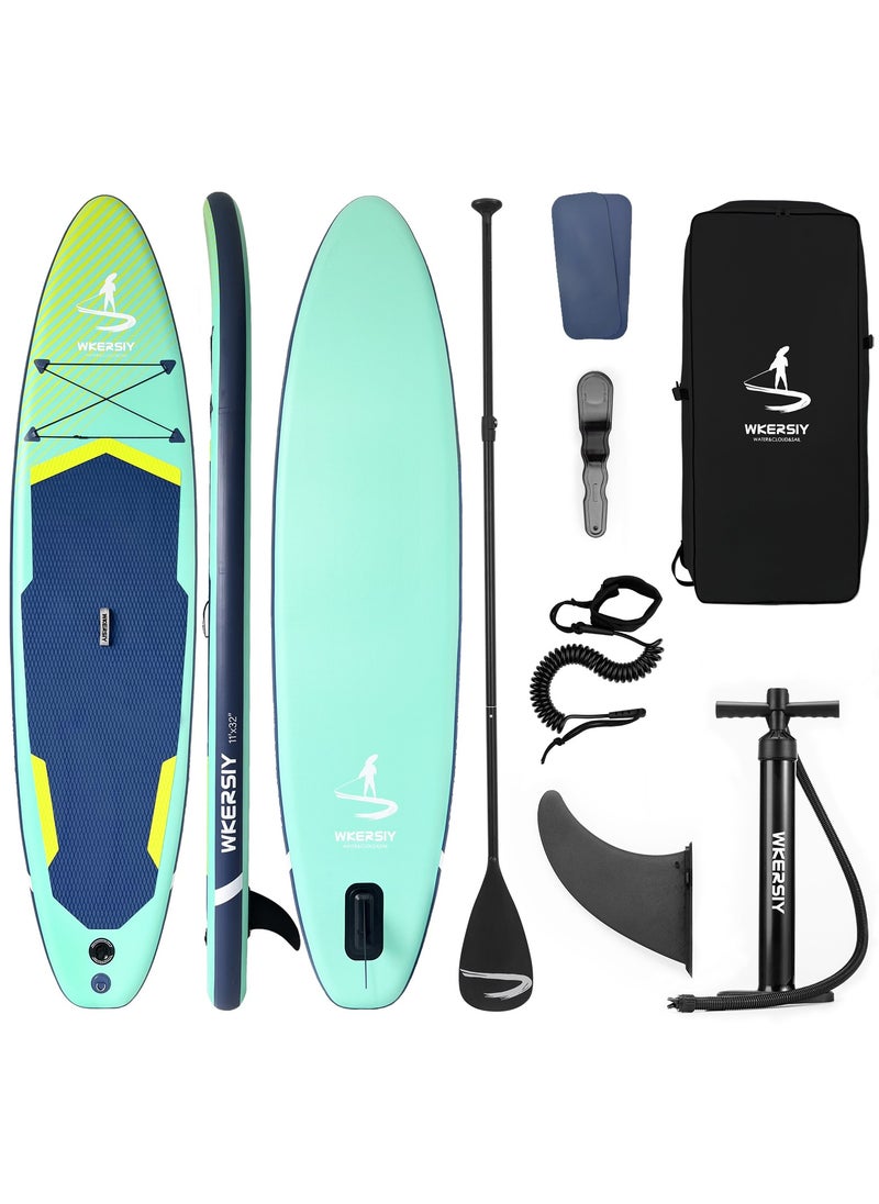 WKERSIY 335CM Green Inflatable SUP Board | All-Water Performance Series, Eco-Conscious & Nature-Blend Design  - Image 1
