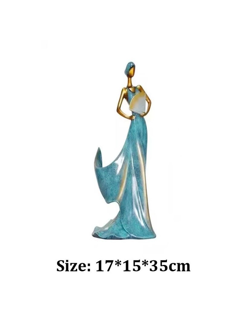 fashionhome Eastern Beauty Sculpture Resin Bottle Holder Stand Home Restaurant Décor Storage Organizer Desktop Decoration Item 17x15x35 Centimeter - Image 5