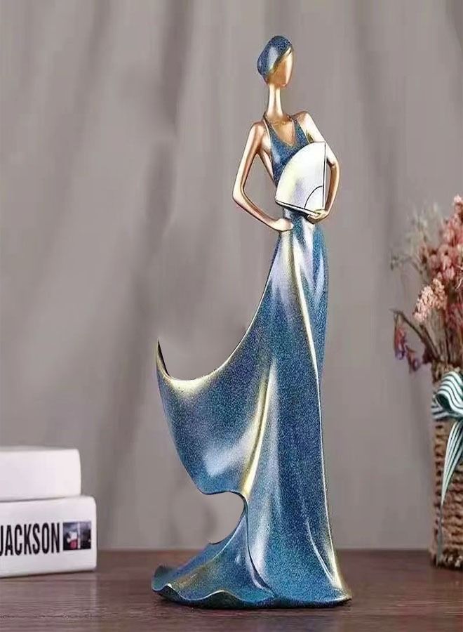 fashionhome Eastern Beauty Sculpture Resin Bottle Holder Stand Home Restaurant Décor Storage Organizer Desktop Decoration Item 17x15x35 Centimeter - Image 2