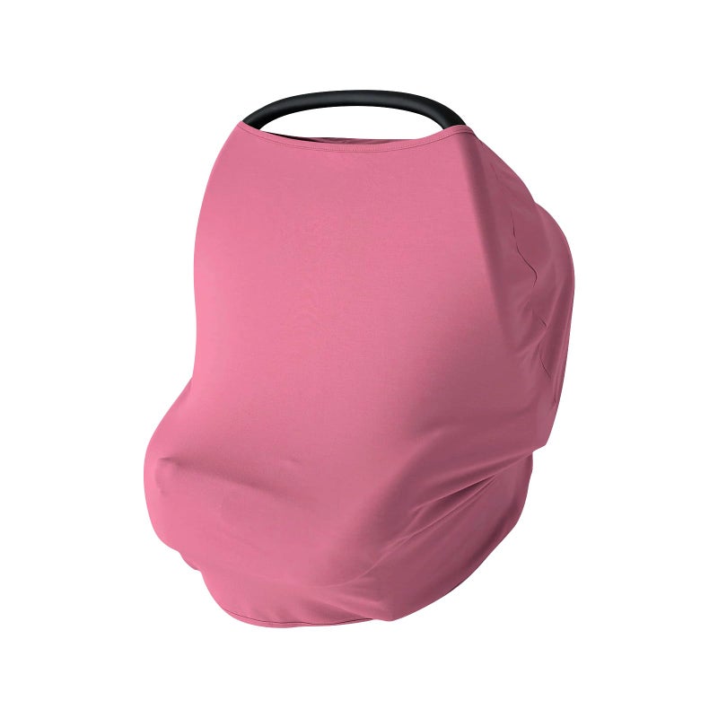 PurComfy Baby Car Seat Cover, Supersoft Bamboo Viscose Carseat Cover for Infant Boys & Girls, Breathable Multi-Use Breastfeeding Covers, Canopy for Carrier, Stroller, Shopping Cart & High Chair - Image 1