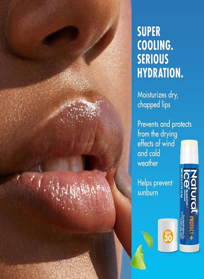 Mentholatum Natural Ice Protect+ Broad Spectrum SPF 30 Medicated Lip Balm, 0.15 Ounce (Pack of 3) - Image 5