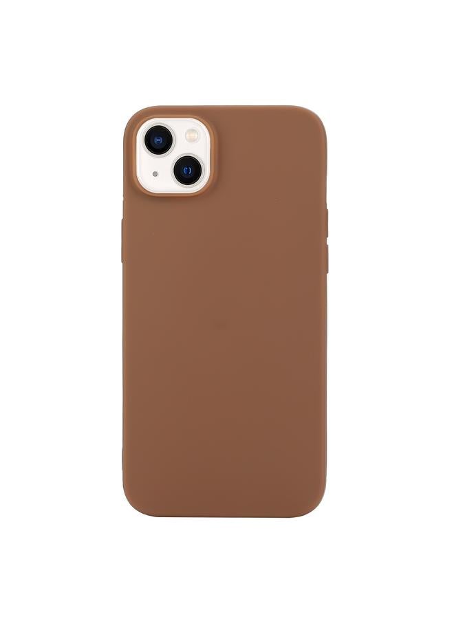 اس-توب جراب لهاتف iPhone 14 مصنوع من السيليكون بلون سادة غير لامع - Image 1