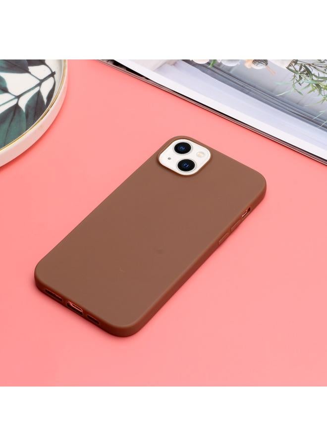 اس-توب جراب لهاتف iPhone 14 مصنوع من السيليكون بلون سادة غير لامع - Image 4