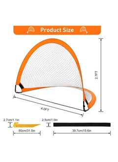 Spall 4FT Pop Up Soccer Goals Set of 2, Soccer Goals for Backyard for Kids 7-15, Soccer Nets for Backyard, Portable Kids Soccer Goals with Carrybag, Soccer Goals for Backyard for Kids, Toddler Soccer Goals  - Image 2