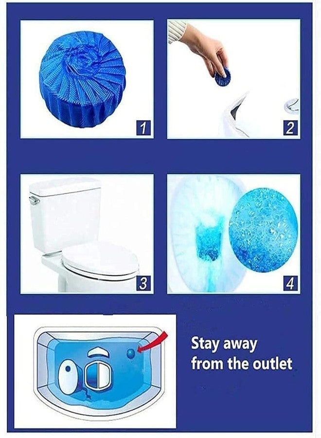 AROSHNAY Automatic Flush Toilet Bowl Cleaner Tablets, Bathroom Toilet Tank Cleaner, Powerful Cleaning Ball Mild Lemon Scent Toilet Blue Deep Clean Bubbles,Pack-10 - Image 4