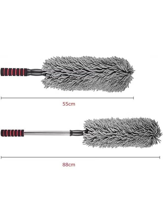 Portable Dust Cleaning Microfiber Soft Car Duster Exterior and Interior Cleaning - Long, Unbreakable, and Retractable Handle