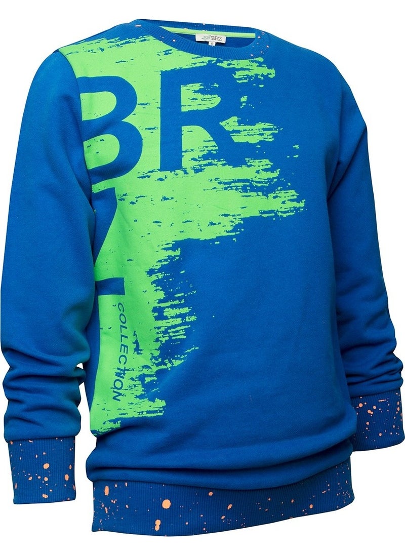 BRZ Collection - Neon Printed Boys Sweatshirt - Image 1