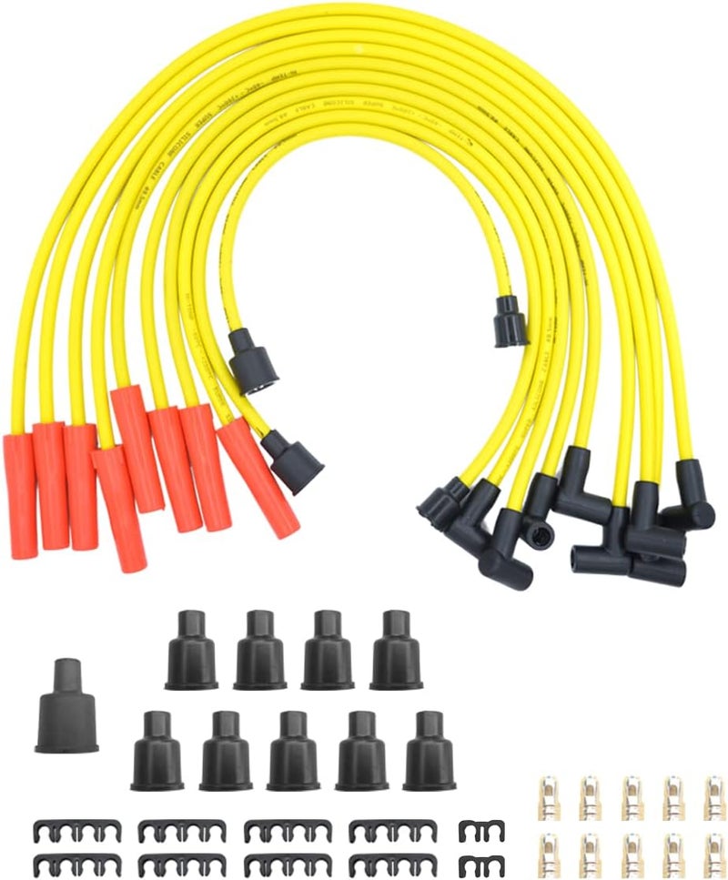 MAS 8mm High Performance Spark Plug Wire Set for GMC Chevrolet Ford SBC BBC - Image 1