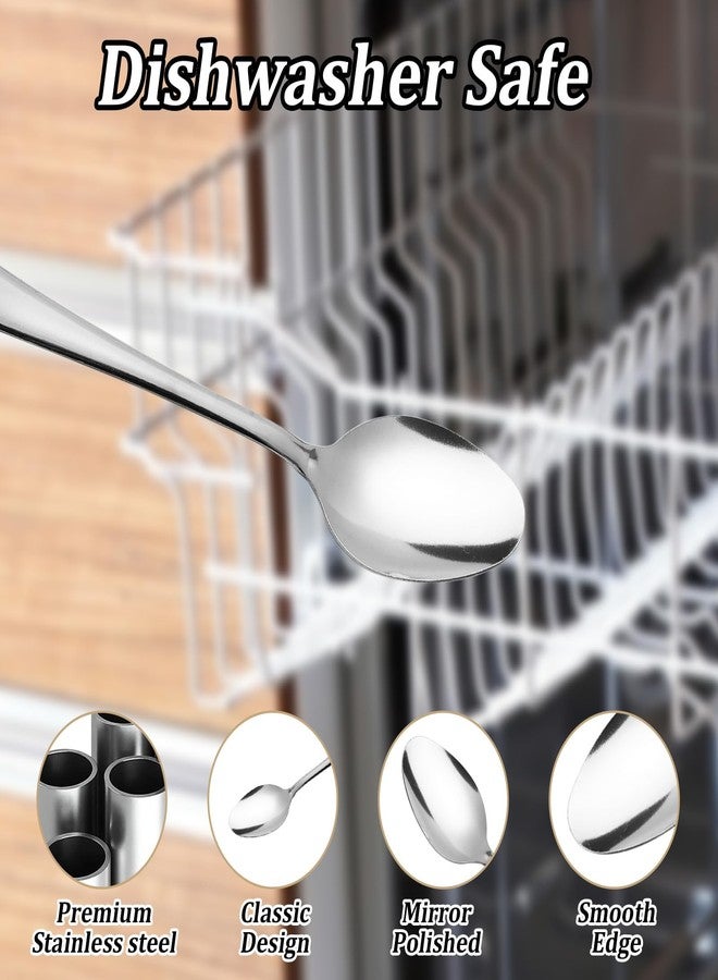 Hansmart 120 PCS Dinner Spoons Set - Windsor Stainless Steel Dinner Spoon 7.1 Inch with Dishwasher Safe Dessert Spoons, Metal Dessert Spoon, Silverware for Home, Kitchen or Restaurant - Image 4