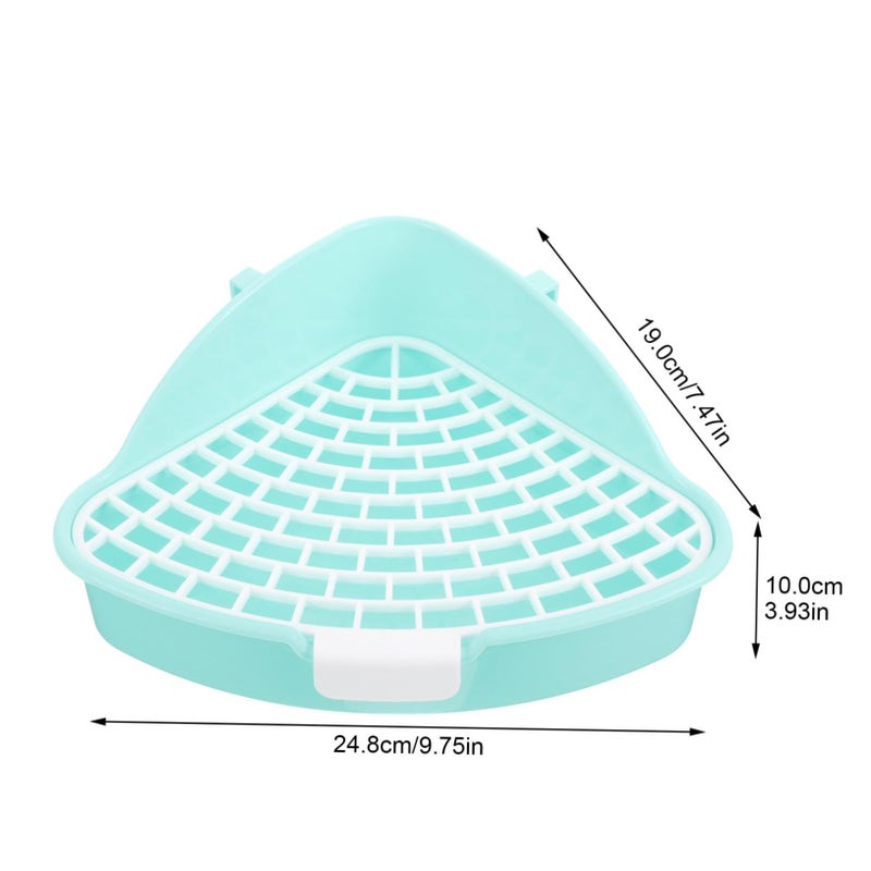 Triangle Rabbit Litter Box Corner Pet Toilet Training Aid Easy Clean Mesh Design Durable Material Space Saving Small Animals - Image 3
