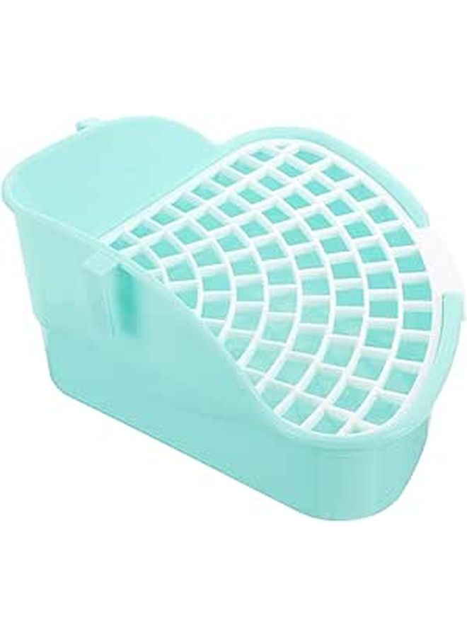 Triangle Rabbit Litter Box Corner Pet Toilet Training Aid Easy Clean Mesh Design Durable Material Space Saving Small Animals - Image 1