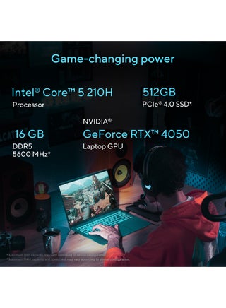 لابتوب V16 للألعاب (2025) – لابتوب من السلسلة الثانية بشاشة 16 بوصة، مع معالج Core 5-210H/ذاكرة RAM 16GB/قرص SSD سعة 512GB/بطاقة رسومات NVIDIA GeForce RTX 4050 بسعة 6GB/نظام Windows 11 Home/نسخة الشرق الأوسط – [V3607VU-RP038W] - view 4