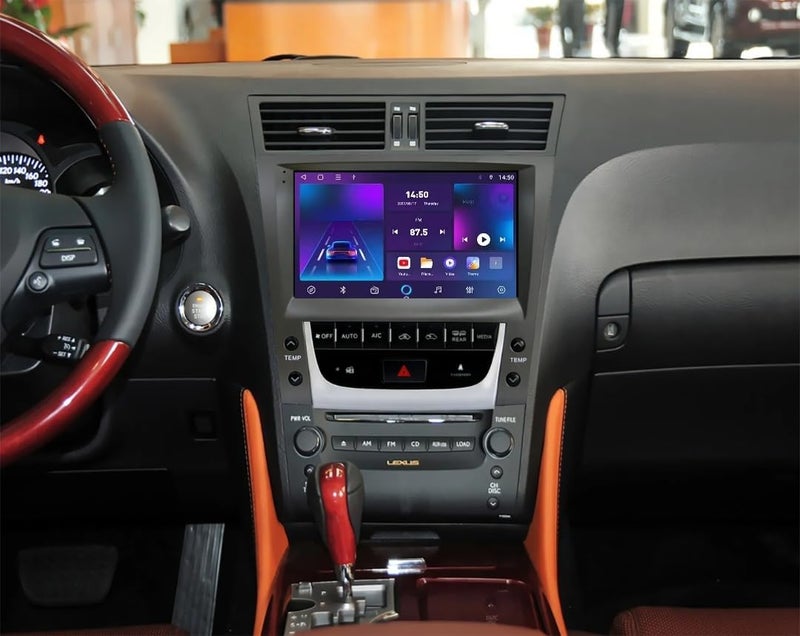 فيريكس شاشة أندرويد للسيارة لكزس GS300 GS350 GS400 GS430 موديلات 2005-2011، شاشة لمس 9 بوصة مع أبل كاربلاي وأندرويد أوتو لاسلكي، واي فاي، بلوتوث، نظام تحديد المواقع، كاميرا خلفية عالية الدقة، DSP، 4G، (2+32GB، 4 نواة) - Image 2