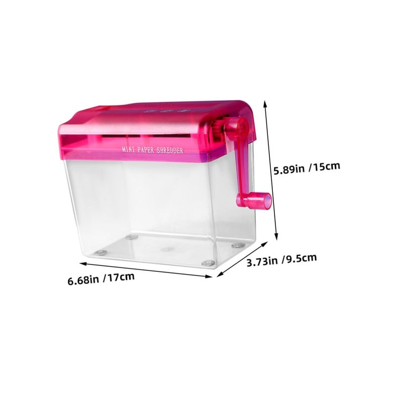 2pcs Mini Manual Paper Shredder Handheld Desktop Document Portable Straight Cut Shredding Tool For Home Office Use - Image 3