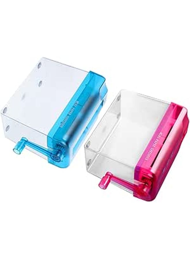 2pcs Mini Manual Paper Shredder Handheld Desktop Document Portable Straight Cut Shredding Tool For Home Office Use - Image 1