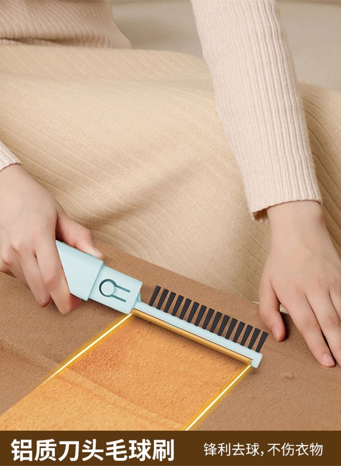 Haidue 4PCS Hair Remover Includes A Reusable Electrostatic Adsorption Hair Remover, A Bidirectional Rolling Hair And Dust Collection And Cleaning Tool, A Sticky Hair Roller With Two Replacement Cores, And A 4-In-1 Multi-Functional Hair Remover. It Is A Powerful Combination. The Aluminum Blade Head Can Trim Hair Balls Without Damaging Clothes. The Crevices Brush Can Clean Deep Into Corners. It Is Suitable For Various Scenarios Such As Clothing, Home, And Pets. - Image 5