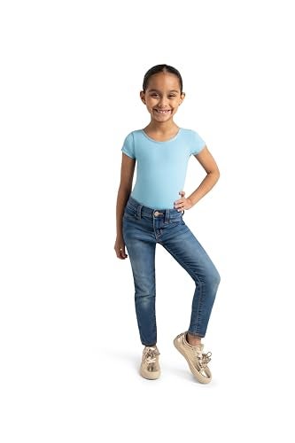 Capezio girls Team Basic Short Sleeve athletic leotards, Light Blue, 12 14 US - Image 4