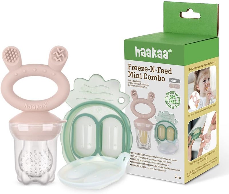 Haakaa Freeze-N-Feed Mini Combo with Silicone Food Feeder & Silicone Mini Nibble Tray - Image 1