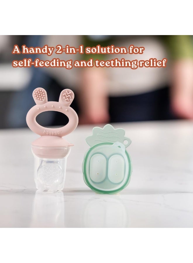 Haakaa Freeze-N-Feed Mini Combo with Silicone Food Feeder & Silicone Mini Nibble Tray - Image 2