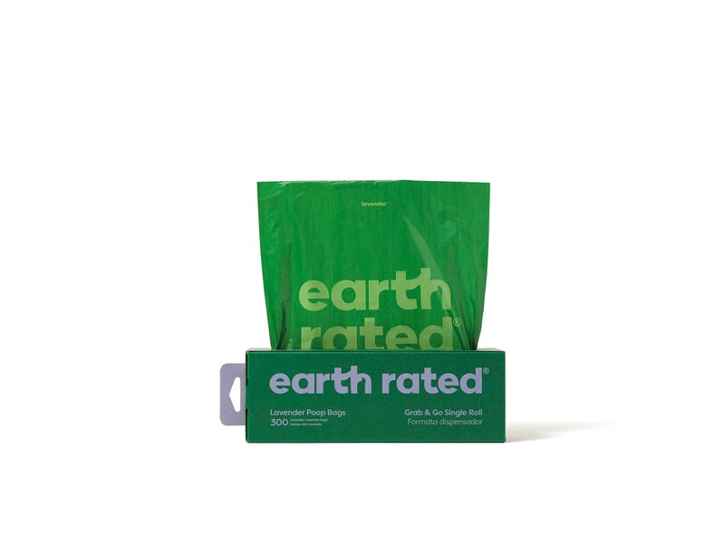 Earth Rated Dog Poop Bags, Thick Grab and Go Single Roll, Ideal for Backyard Pickups, Lavender Scented, 300 Count - Image 4