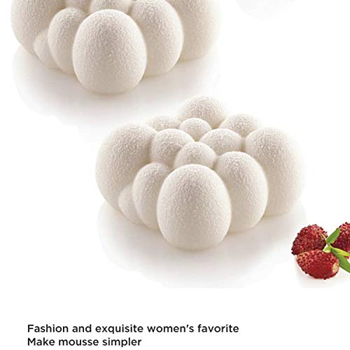 OCPO KITCHEN Cloud Silicone Mold for Baking Mousse Cake, Dessert, Pastry, Ice Cream, Pudding, Jelly, Cake Decoration Mold, Cloud Shape (6-Cavity) - Image 3