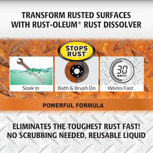 Rust-Oleum Rust Dissolver Soak & Bath | Heavy-Duty Corrosion Remover for Metal Tools, Cars, Bikes, Grills, Bolts, Firearms & More | Quart - Image 3