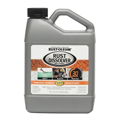 Rust-Oleum Rust Dissolver Soak & Bath | Heavy-Duty Corrosion Remover for Metal Tools, Cars, Bikes, Grills, Bolts, Firearms & More | Quart - Image 1