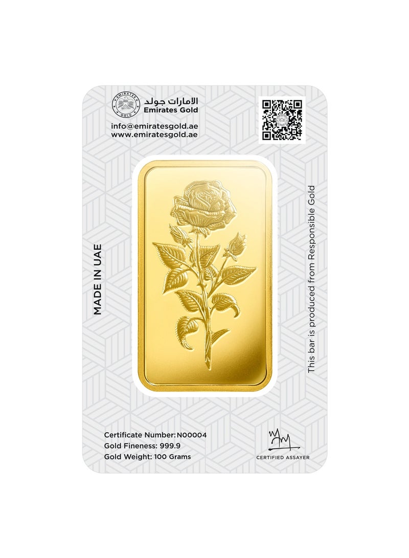 Emirates Gold 100g Gold Bar – Certified Bar - Image 2