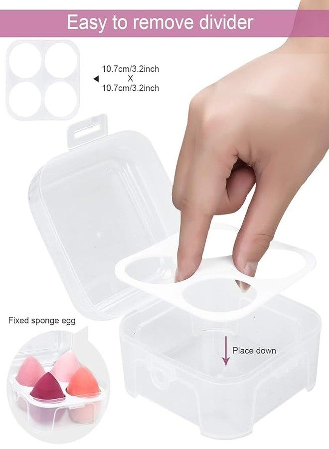 LOVHIDE Makeup Sponge Case Blender Beauty Foundation Holder Blending Sponge Egg Set Makeup Sponge Wet And Dry Storage Box Egg Sponge Organizer (MultiColor) - Image 4