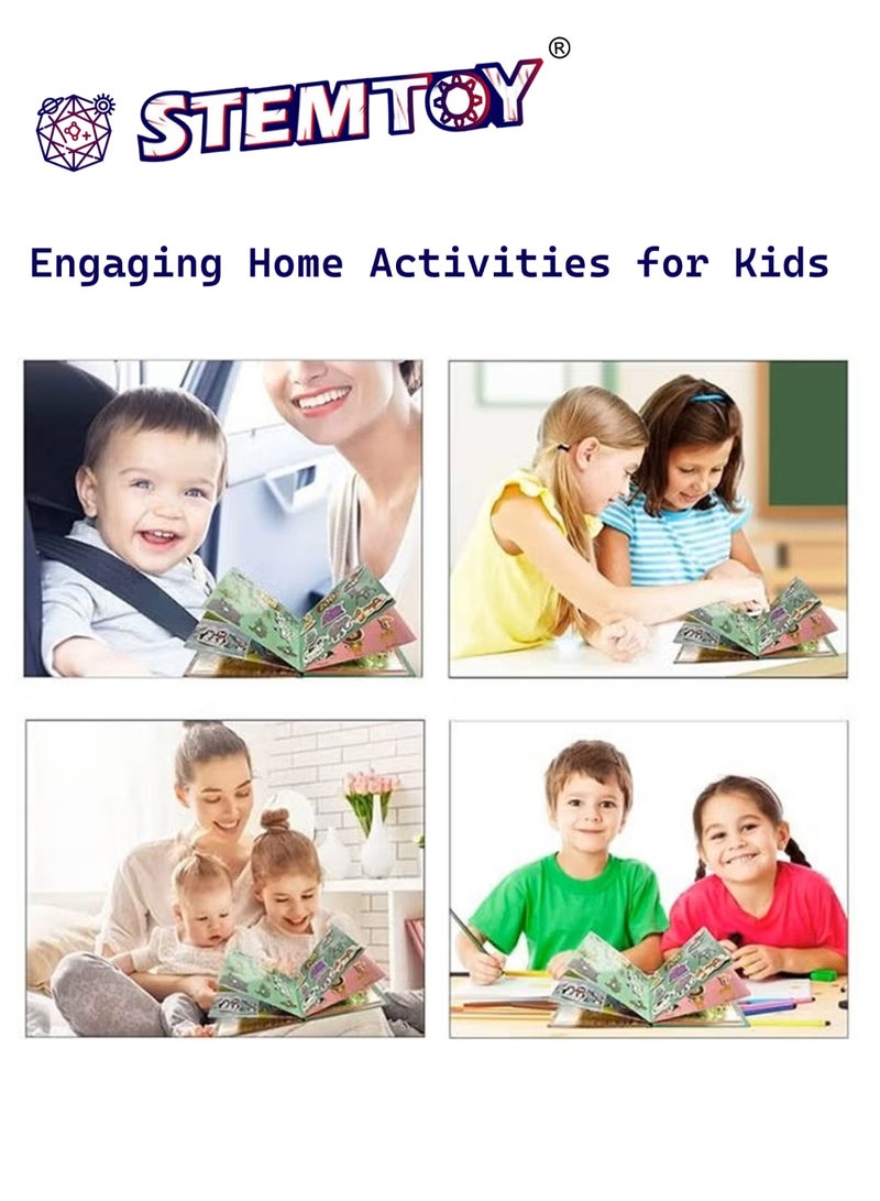 STEMTOY Quiet Book Busy Book for Toddlers, Montessori Homeschool Preschool STEM/ STEAM Educational Toy, Interactive Early Learning Activity, Sensory Cognitive Development Fine Motor Skills, Portable Washable Travel Gift for Babies Kids Boys Girls Ages 3-6 (Vegetable & Fruit Daily Theme) - Image 4