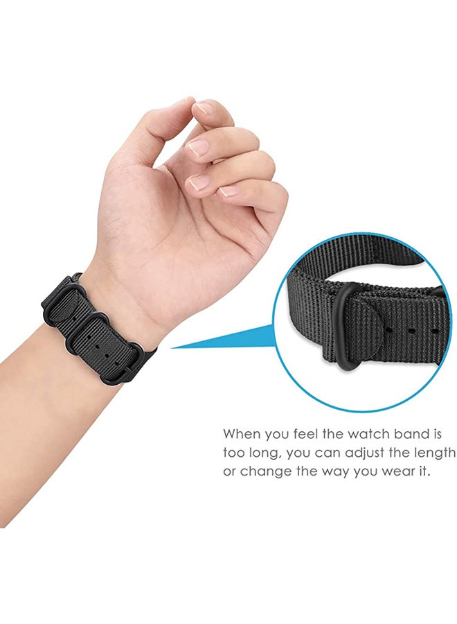 O Ozone Woven Nylon Strap ForSamsung Galaxy Watch 7 6 5 4 FE 40mm 44mm 45mm/Galaxy Watch 6 4 Classic 43mm 47mm 42mm 46mm Replacement Strap Band For Men -Red - Image 4