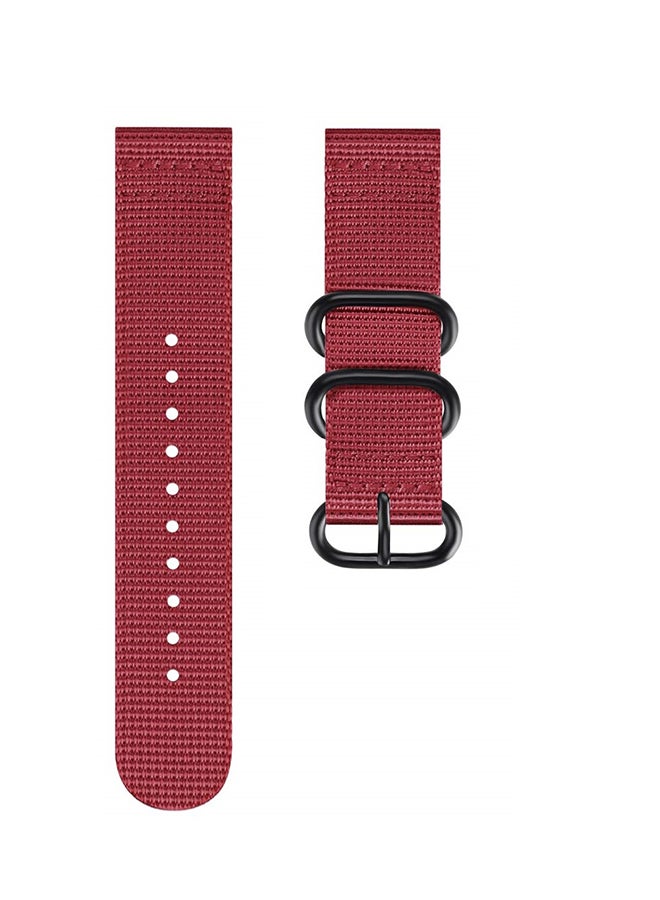 O Ozone Woven Nylon Strap ForSamsung Galaxy Watch 7 6 5 4 FE 40mm 44mm 45mm/Galaxy Watch 6 4 Classic 43mm 47mm 42mm 46mm Replacement Strap Band For Men -Red - Image 1