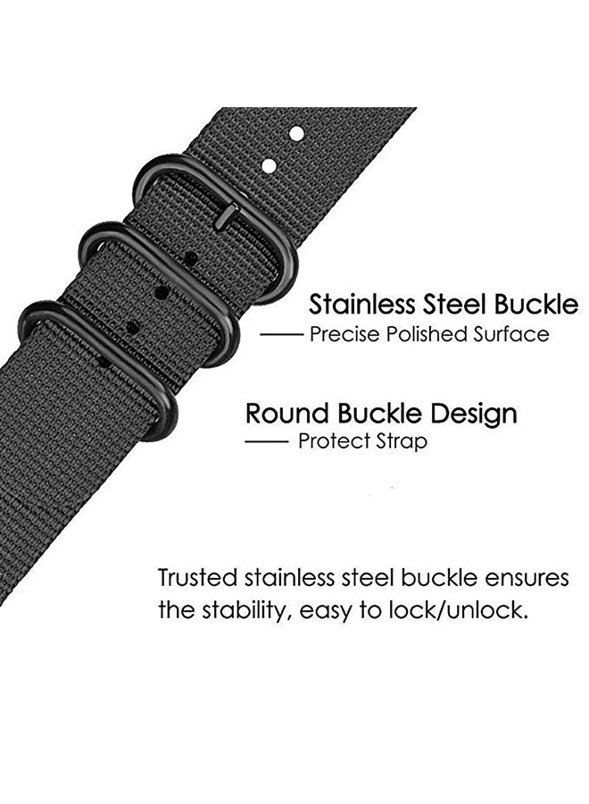 O Ozone Woven Nylon Strap ForSamsung Galaxy Watch 7 6 5 4 FE 40mm 44mm 45mm/Galaxy Watch 6 4 Classic 43mm 47mm 42mm 46mm Replacement Strap Band For Men -Red - Image 3