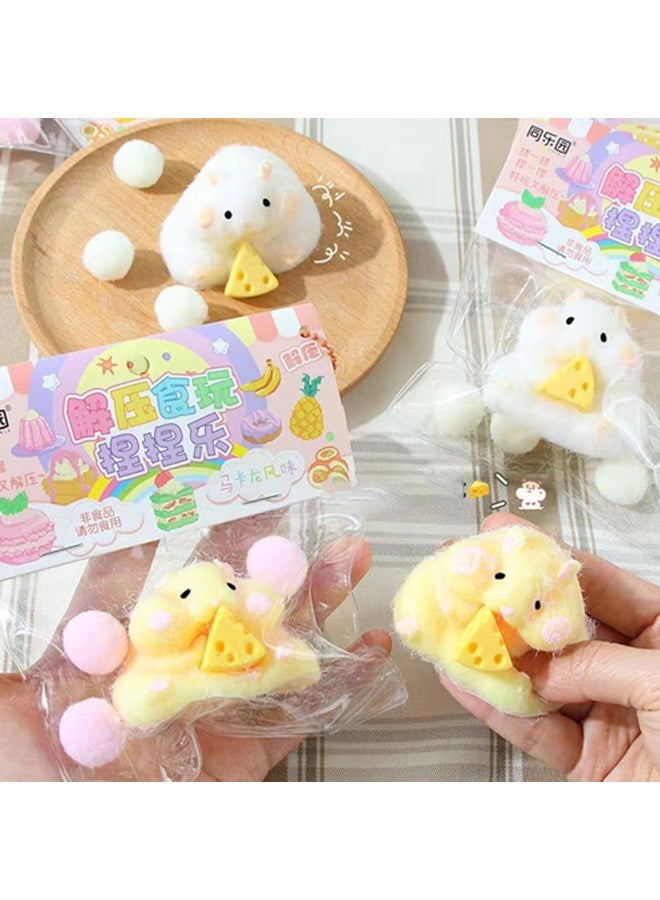 قطعتان من لعبة تابا الإسفنجية على شكل هامستر منفوشة - لعبة ضغط واقعية فائقة النعومة للحيوانات الأليفة - ألعاب حسية لتخفيف التوتر على شكل حيوانات كاواي، هدايا ضغط من السيليكون الناعم للأطفال والمراهقين والبالغين - Image 4