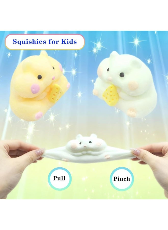 2pcs Fluffy Hamster Taba Squishy Toy – Ultra-Soft Realistic Pet Squeeze – Kawaii Animals Stress Relief Fidget Sensory Toys, Soft Silicone Squeeze Gifts for Children, Teens, and Adults - Image 2
