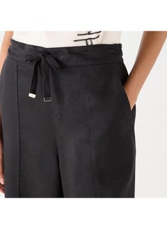 Lee Cooper Lee Cooper Solid Wide Leg Pants with Drawstring Closure and Pockets  - Image 4