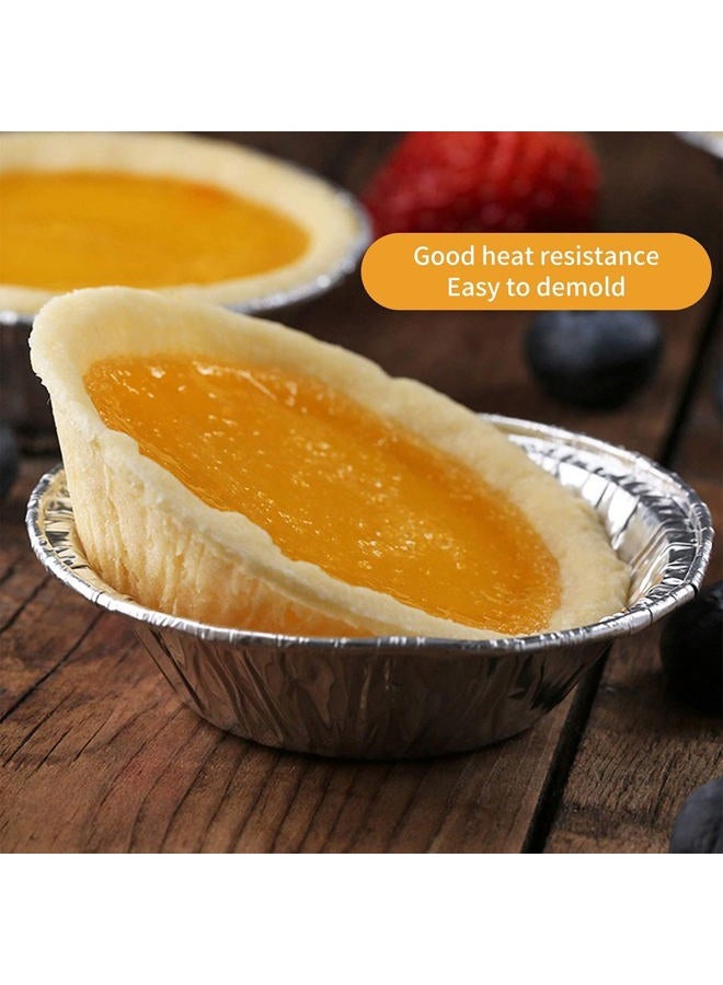GUZE-US Mini Pie Pans (300pcs), Disposable Egg Tart Molds for Baking, 2.8-inch Mini Tart, Aluminum Foil Bakeware for Baking, Making Tarts, Quiche Pie, Caramel Pudding, Etc. - Image 2