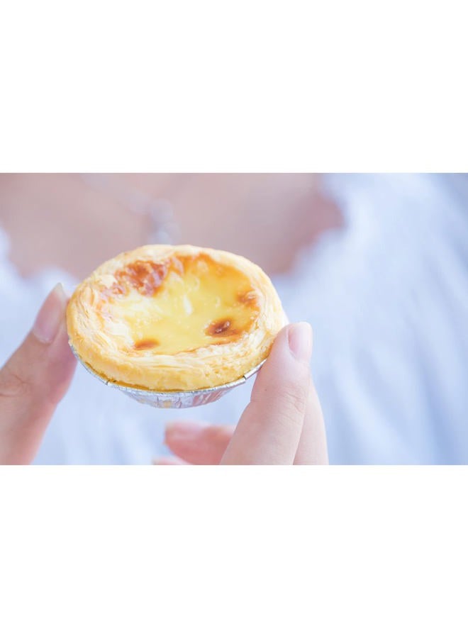 GUZE-US Mini Pie Pans (300pcs), Disposable Egg Tart Molds for Baking, 2.8-inch Mini Tart, Aluminum Foil Bakeware for Baking, Making Tarts, Quiche Pie, Caramel Pudding, Etc. - Image 4