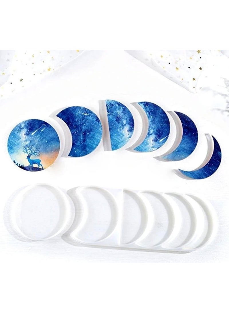 Hobizubi - Moon Mold Set - Resin Epoxy and Concrete Mold - Code: 356 - Image 1
