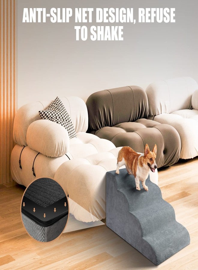 Chic Threads Dog Stairs for High Beds, 4-Step Dog Steps for Couch, Pet Stairs for Small Dogs and Cats, Non-Slip, Stable Indoor Dog Steps for high Bed - Image 5