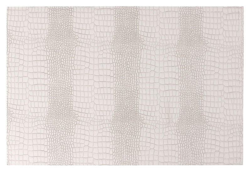 Waterproof PU Placemats Faux Leather Hardboard Place Mats Set of 8 Table Mats Easy to Clean Heat  Stain Resistant for Office Conference Table Dining Home Decor White