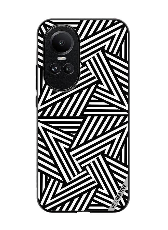 VR CREATIVE Protective Case Cover For Oppo Reno 10 Pro Abstract Black And White Design Multicolour - Image 1